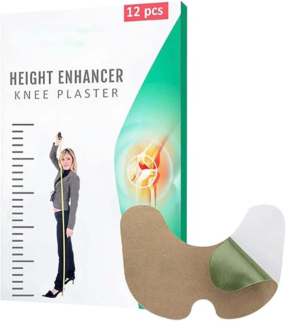 GrowthMax Height Enhancer Knee Plasters,Height Growth Plasters,Height Increase Knee Plasters,Promote Bone Development,Grow Taller for Adult and Teens,Promote Relieve Stress,Sleep Better (12PC)