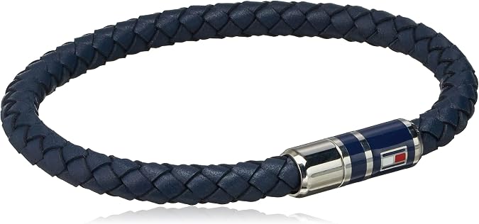 Tommy Hilfiger Men's Jewelry Braided Leather Bracelet