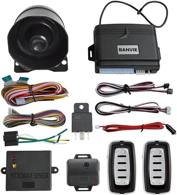 Car Alarm System Security Antitheft with Keyless Entry Kit