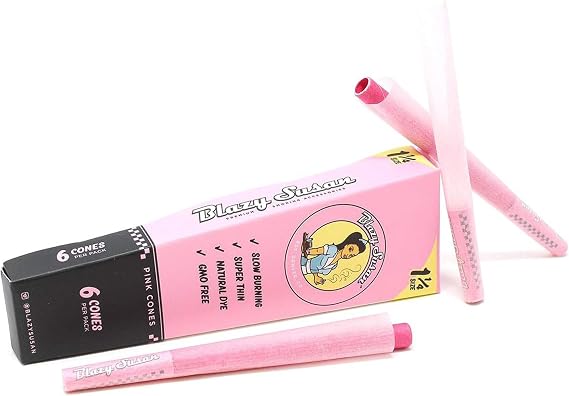 Blazy Susan Pink Tubes | 1 14 Ultra-Thin | Vegan, GMO-Free | Premium French Paper