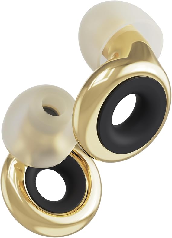 Loop Experience Plus Earplugs - High Fidelity Hearing Protection for Musicians, DJs, Drummers, Festivals, Concerts and Nightlife – 18dB Noise Reduction Ear Plugs – Extra Accessories Incl - Gold