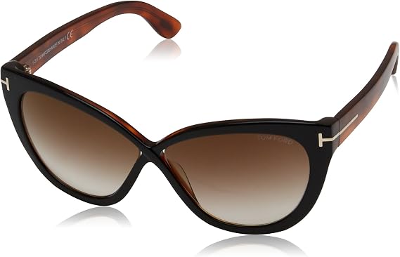 Tom Ford FT0511 Sunglasses - Black Frame, Brown Mirror Lenses, 59 mm Lens Diameter FT05115905G