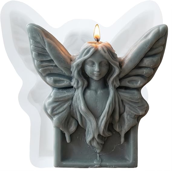 XIAOSHUI 3D Butterfly Fairy Candle Silicone Mold Elf Wings Candle Molds