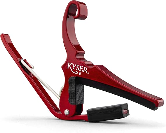 Kyser Quick-Change Capo for 6-string acoustic guitars, Ruby Red, KG6R