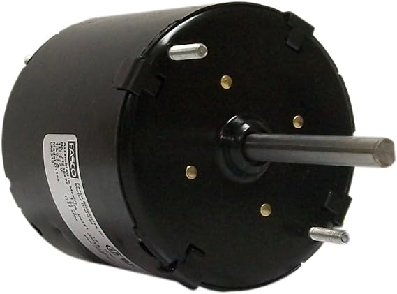 Fasco D1164 3.3-Inch Diameter Shaded Pole Motor, 1/25 HP, 115/230 Volts, 1550 RPM, 1 Speed, 1.3-.65 Amps, CW Rotation, Sleeve Bearing