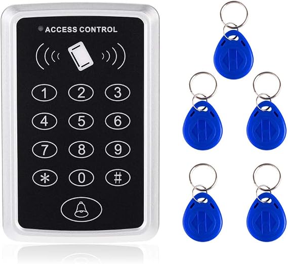 Door Access Control System, Stand-Alone Password Keypad with ID Key | Card Reader Entry Home Security Access Controller for Garage Door, Gate Opener, Magnetic Lock and Access Control Systems
