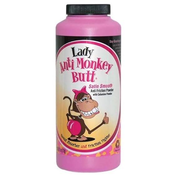 Lady Anti Monkey Butt Womens Body Powder with Calamine, Talc-Free Sweat & Chafing Relief, Anti-Friction Formula for Inner Thighs, Bra Line, More, 6 oz