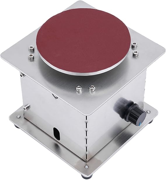 200W Mini Disc Sander With Forward And Reverse Function 4 Inch Tabletop Disc Sander Small Sanding Disc Machine Adjustable Speed Disk Sander Polisher For Wood, Metal, Stone & Scissor Sanding