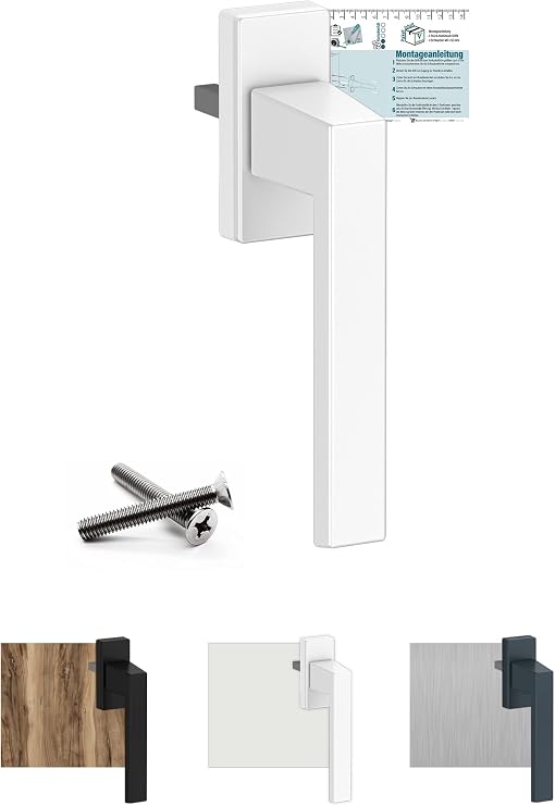Vooxa RAL9016 Exclusive Window Handle Aluminium White 35 mm Pin