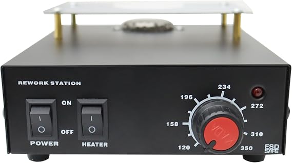 INTBUYING Preheater Machine Preheating Station 853B 220V AC 540W BGA Rework station Desoldering Table Heating Table Temperature Adjustable 100 C ~ 380 C