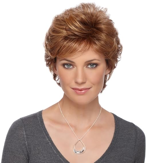 Estetica Design REBECCA FEATHERED CUT W/LAYERED BODY. Womens Wig CARAMELKISS Color