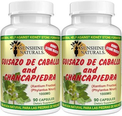 Sunshine Naturals Guisazo & Chancapiedra Herbal Blend, Natural Dietary Supplement for Wellness Support, 90 Capsules. Pack of 2