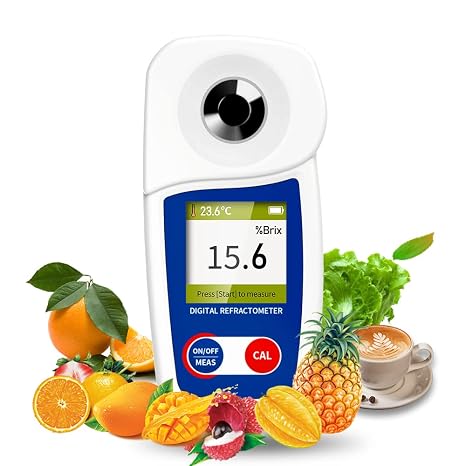 Digital Brix Refractometer with 0-55% Range, 0.1% Accuracy