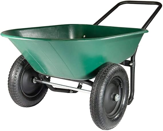 Green Thumb 70008 2 Wheel Poly Wheelbarrow