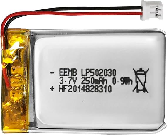 EEMB 3.7V 502030 250mAh Lipo Battery Rechargeable JST Connector-Pack