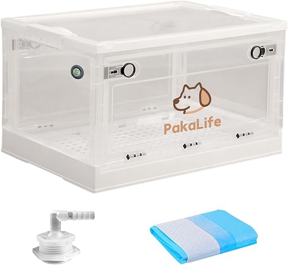 PakaLife Portable Atomization Tank Cat&Dog for Pet Cage,Dog&Cat Inhaler,Puppy Incubator&Cat Nebulizer,Built-in Ventilation for Pets Up to 30lbs(Large)