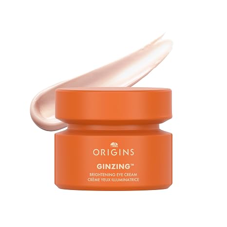 Origins GinZing Brightening Eye Cream with Vitamin C & Niacinamide| Visibly Reduces Dark Circles, 0.5 Fl Oz