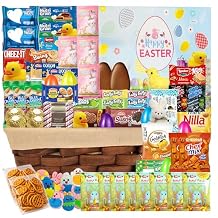 Easter Snack Box (112 Count) Filled with Candy, Snacks, Treats Great Package for Family, Friends