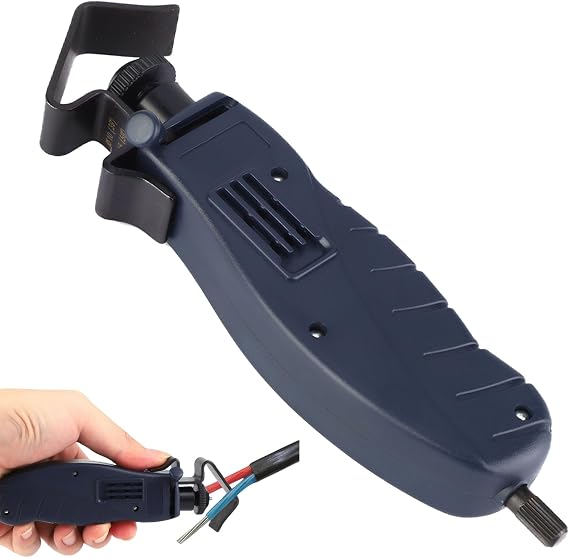 Cable Ripper, Round Cable Stripper, With Adjustable Cutting Depth, Cable Stripper Tool, Metal Slitter Tool for Fast and Precise Jacket Removal Cable Stripper, Round Cable Slitter With Incision
