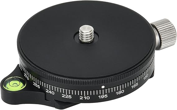 Camera Panoramic Panning Base with Plate 3/8" Screw Aluminum Alloy Panorama Ball Tripod Head with Bubble Level for Tripod Monopod DSLR Cameras,Ytvariw,Load Capacity 22 LBS