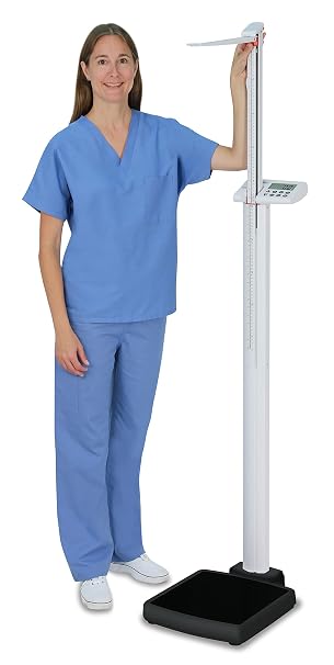 Detecto, Solo Digital Physicians Scale, Mechanical Height Rod, 550 lb x 0.2 lb / 250 kg x 0.1 kg