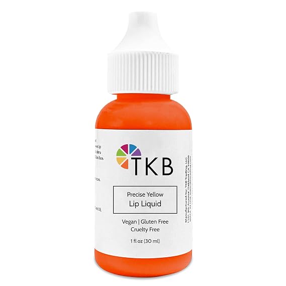 TKB Lip Liquid Color | Liquid Lip Color for TKB Gloss Base, DIY Lip Gloss, Pigmented Lip Gloss and Lipstick Colorant, Made in USA (1floz (30ml), Precise Yellow)