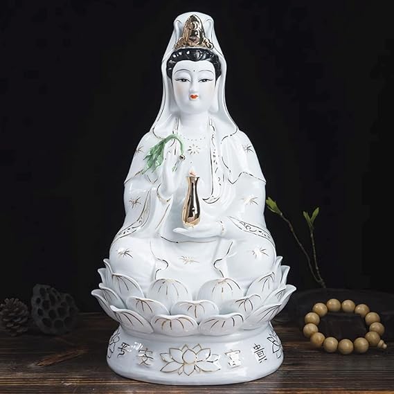 Guan Yin Statue, Quan Yin Statue, Kwan Yin Statue, Kuan Yin Statue, Home Decor, Best Chinese Feng Shui Gifts Bodhisattva Sculpture Figurine (14) (20")