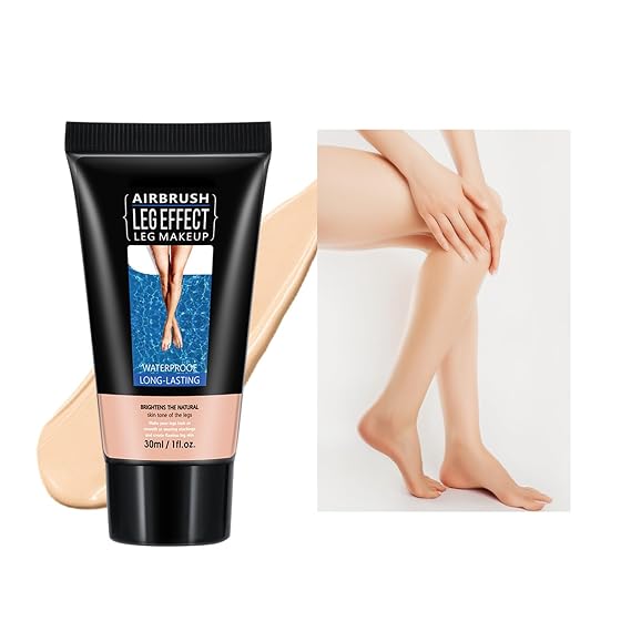 Leg Makeup Waterproof No Transfer, Leg Vein Cover up Makeup, Long-Lasting Body Concealer Makeup Lotion, Coverage for Vein, Scar, Tattoo for All Skin Tones (Fairest Glow)