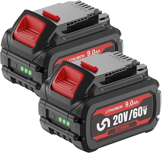 2Pcs 9Ah Replacement for Dewalt Flexvolt 20V/60V 18/54V Battery