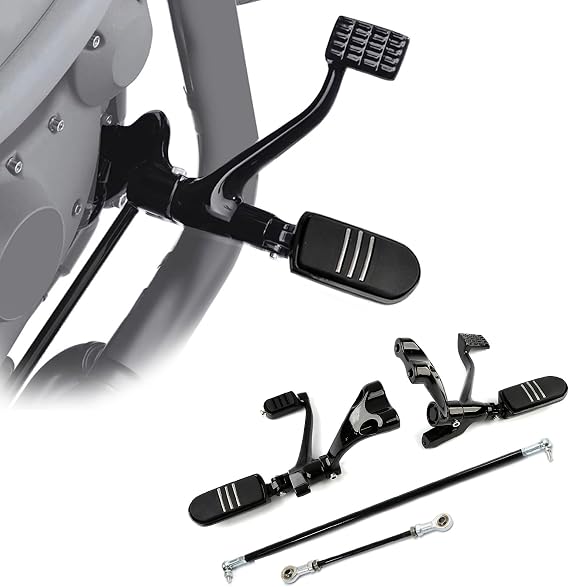 TCT-MT Forward Control Foot Pegs Kit Linkage Levers Fit for Harley Sportster 883 1200 2004-2013; Sportster 1200 Nightster (XL1200N) 2007-2012 Black