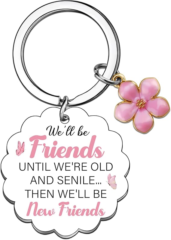 Friendship Gifts For Women Best Friend Keychain | Birthday Gift for Women Christmas Valentines Day Gifts for Best Friend Funny Keychains for BFF Best Friend