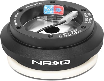 NRG Innovations NRG-SRK-110H Racing Style, Steering Wheel Quick Release Short Hub Adapter, 6 X 70mm Bolt Pattern, Black Body