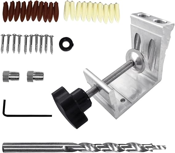 Aluminum Pocket Hole Jig Kits Woodworking Pocket Hole Woodwork Guides Joint Tool Carpentry Locators