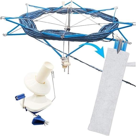 Winding Machine, Winding Knitting Machine Fiber String Line Ball Hand Operated Swift Yarn Winder, Manual Wool DIY Sewing Accessory for Coils, Fishing Lines(DY018)