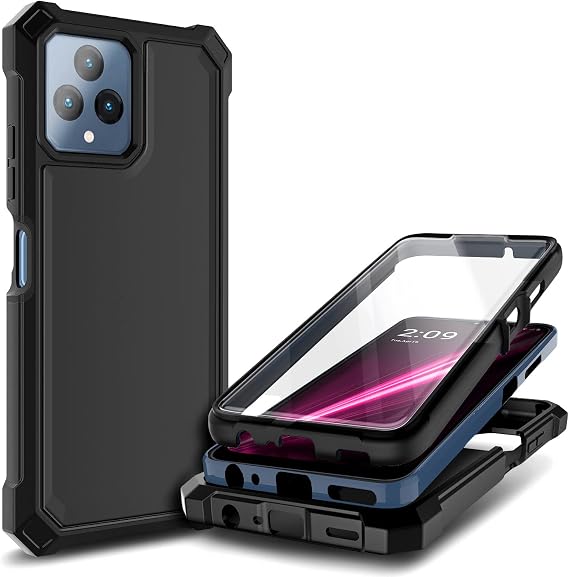 NZND for REVVL 6/6X 5G Phone Case, Shockproof Cover, Black