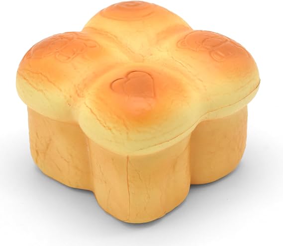 2025 Petals Jumbo Bread Squishy Slow Rising Bear Scented Bread Squishies Stress Relief Toys Gift (Bread)
