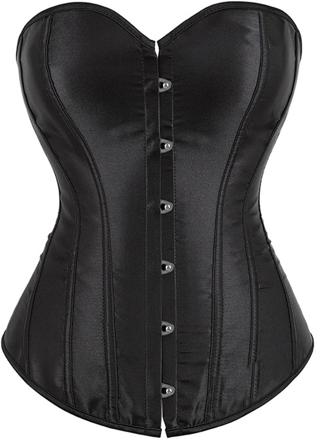 FZYLQY Women Satin Corsets Top Lace Up Boned Overbust Corset bustier Body Shaper Bustier Plus Size Cincher Overbust Bustiers