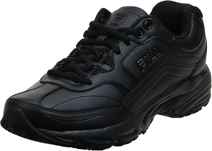 FILA Womens Memory Workshift Slip Resistant Shoe, Color: Blk/Blk/Blk, Size: 11 (5SG30002-001-11)