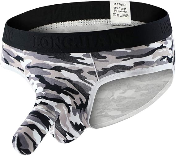 Mens Underwear Camouflage Elephant Bulge Boxer Briefs Pouch T Lingerie Shorts Underpants Zulmaliu