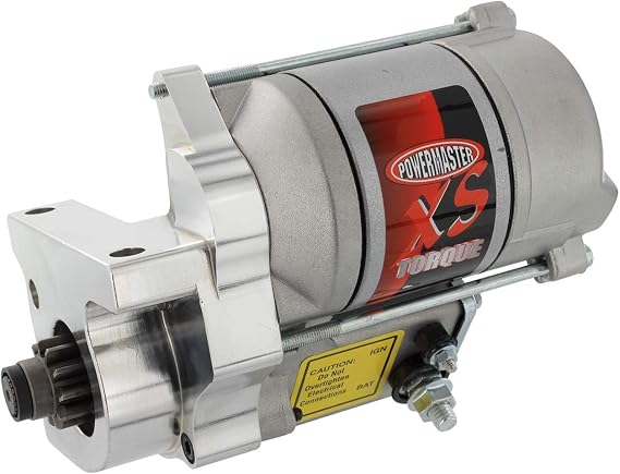 Powermaster Starter, XS Torque, 4.4:1 Gear Reduction, Natural, 153 Tooth Flywheel, Straight Mount, Chevy V6 / V8, Each