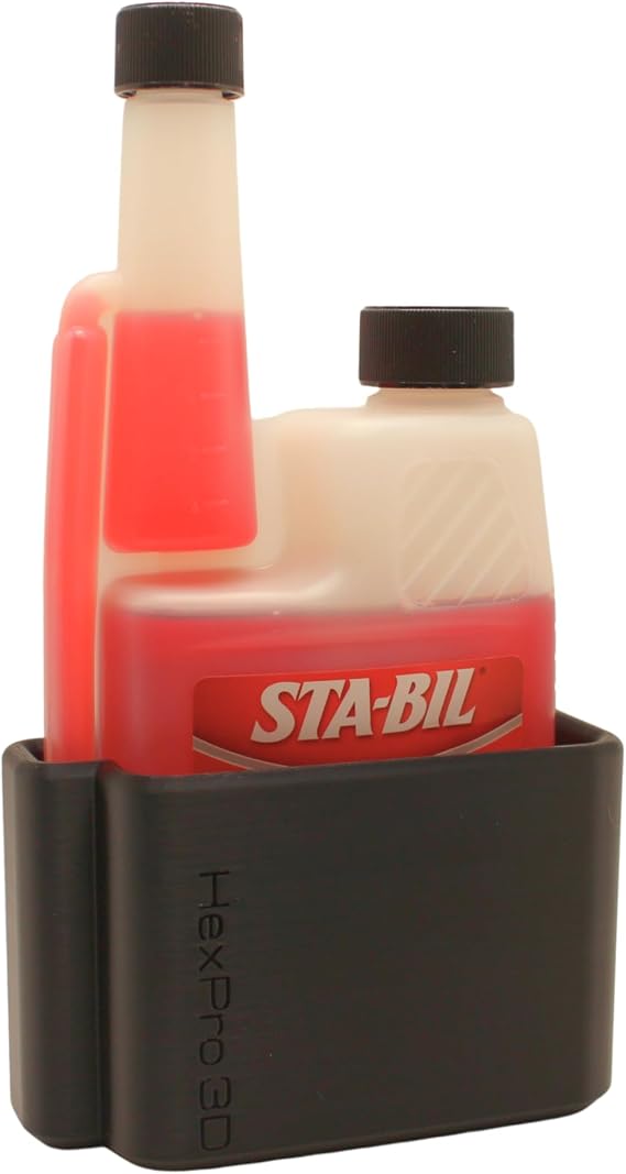 DieselDock, Magnetic Fuel Additive Bottle Holder, Black, Heavy-Duty Plastic, Compatible with STA-BIL 16oz Bottles, Trunk and Truck Bed Organization