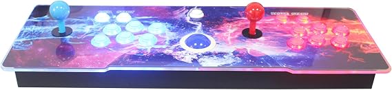 3D DX 3516 Model Compatible with User-provided Content, 3 Sided Cocktails, 3D Box Arcade Game Console, Precision LED Push Button 8 Way Joysitck USB Trackball,1280X720, 4P Games
