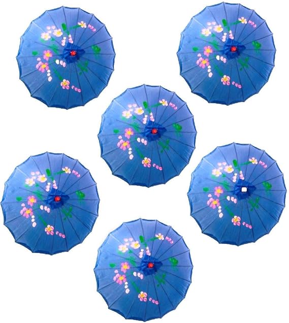 PACK OF 6 Japanese Chinese 33" Umbrella Parasol For Wedding Parties, Photography, Costumes, Cosplay, Decoration And Other Events - 6 Umbrellas