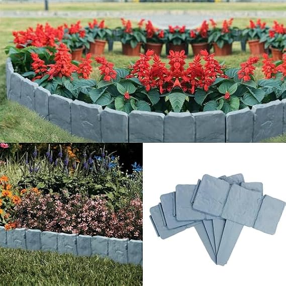Stone Look Garden Fence