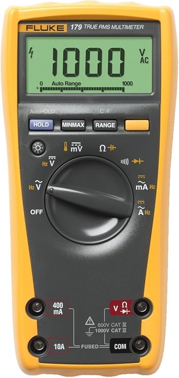Digital Multimeter, 50 MOhms, 1000V, 10A | 50 MOhms, 1000V, 10A