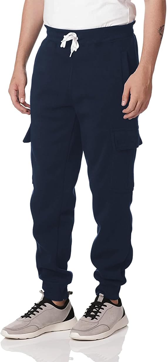 Southpole Men's Active Basic Jogger Fleece Pants - New Navy, Medium