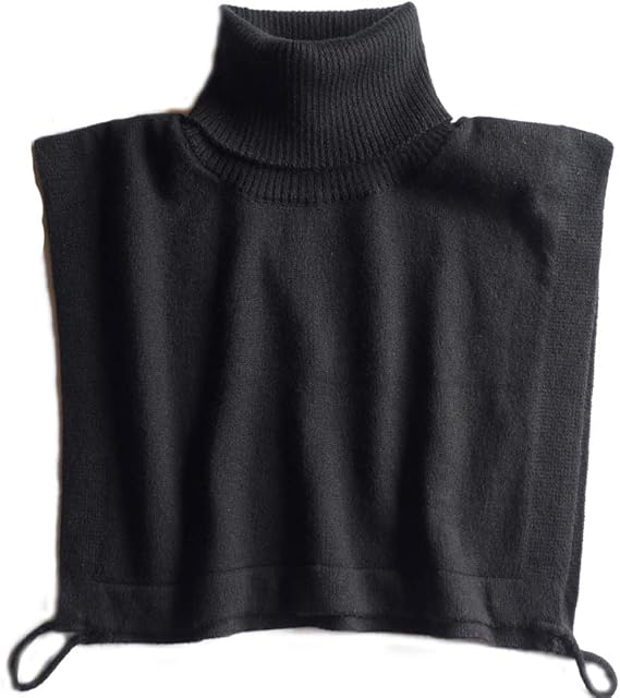 Winter Wool Knitted Unisex Turtleneck Black Red Grey Khaki False Collar