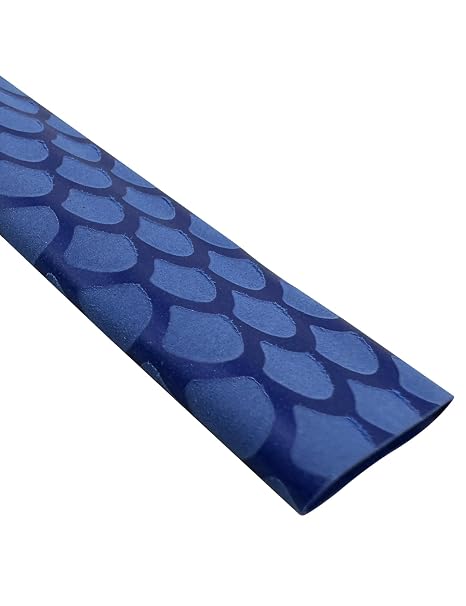 Accering Fishscale Corrosion Resistant Waterproof Heat Shrink Tubing (45mm, Blue) | L3.3 ft, Shrink Ratio: 1.8:1. Ideal for fishing rod, fishing pole.