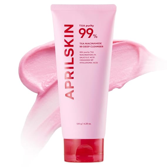 APRILSKIN TXA Niacinamide Pink Bubble Gum Deep Cleanser | Deep Facial Cleanser - Pore & Blackhead Care, Moisturizing Formula, 4.23 fl. oz.
