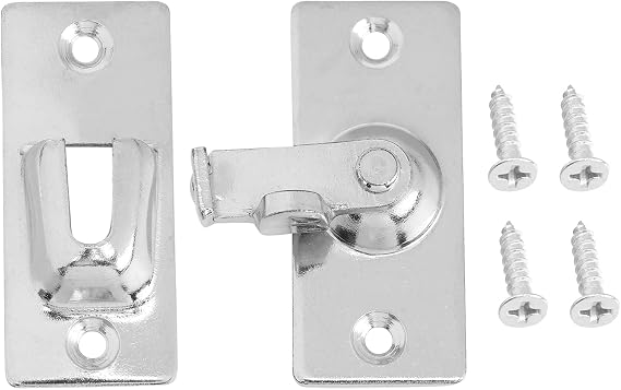 2 Pcs Stainless Steel 90 Degree Right Angle Door Lock Buckle Barn Door Lock for